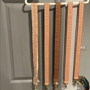Orange and White Patterned Bag Straps